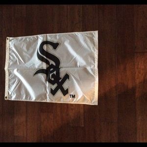 Vintage White SOX baseball Sox Baseball Flag EUC